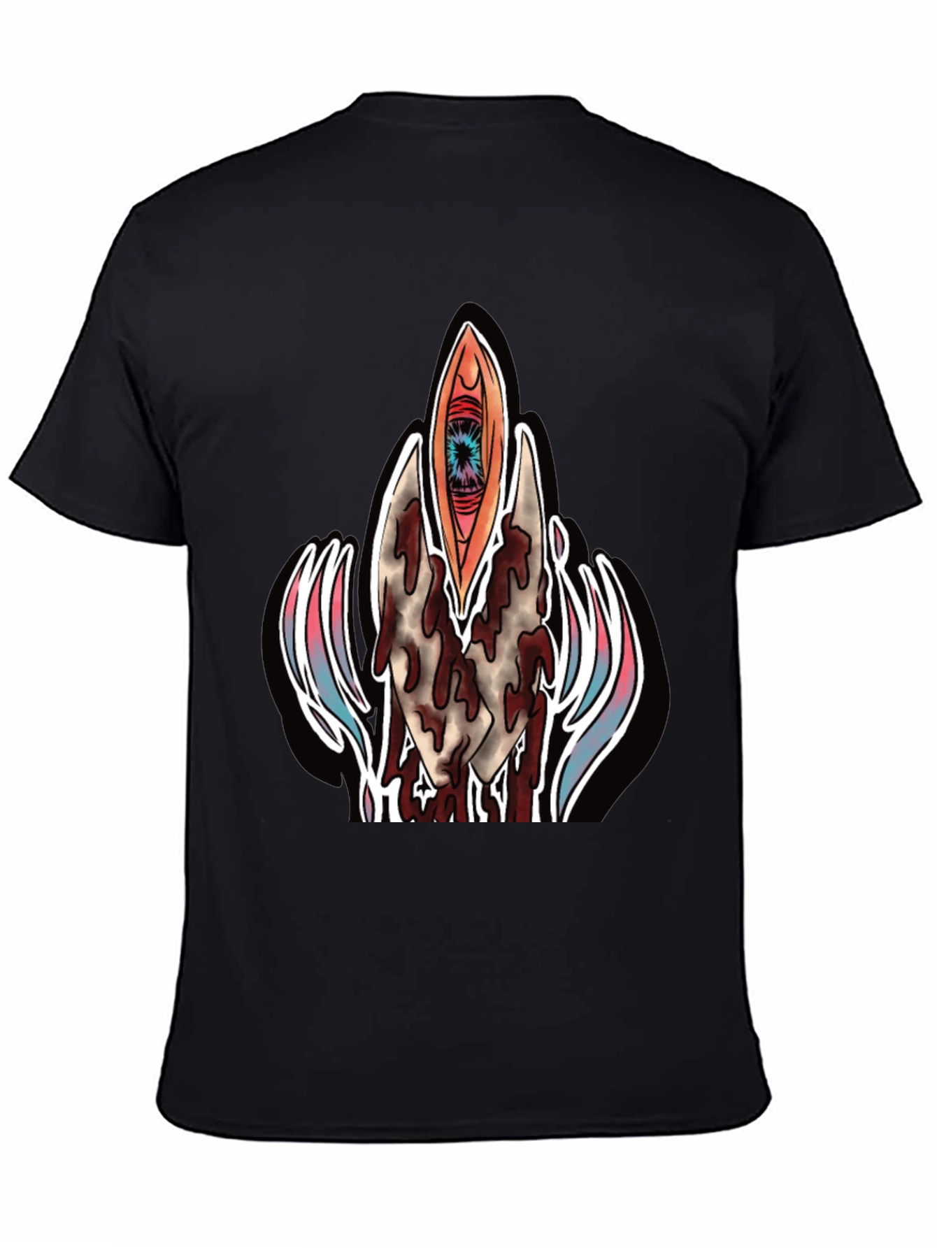 Surrealist Eye Graphic Tee - Black