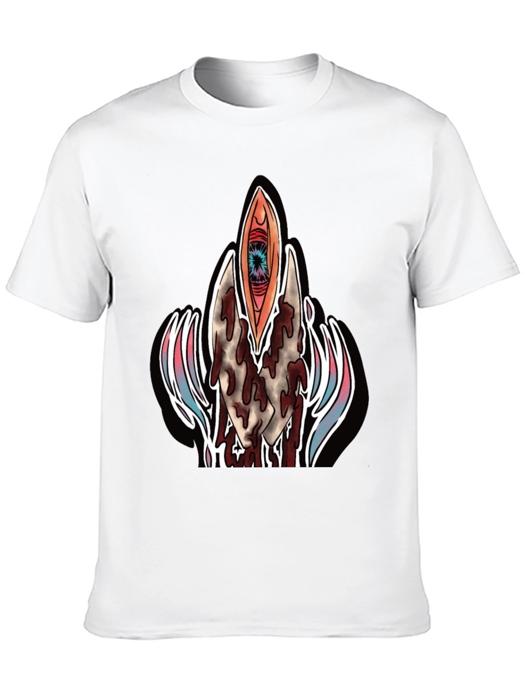 Surrealist Eye Graphic Tee - Black