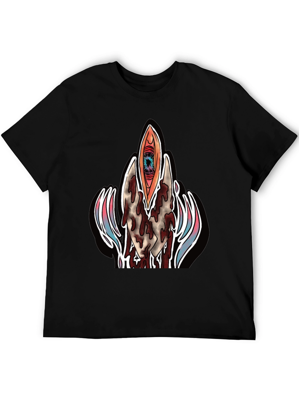 Surrealist Eye Graphic Tee - Black