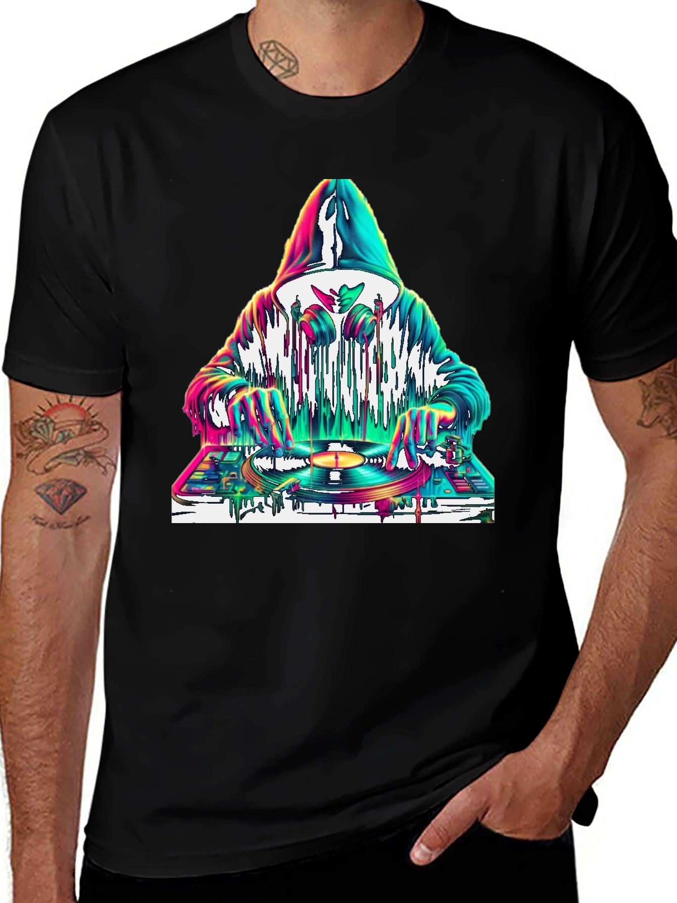 DJ Turntable Graphic T-Shirt