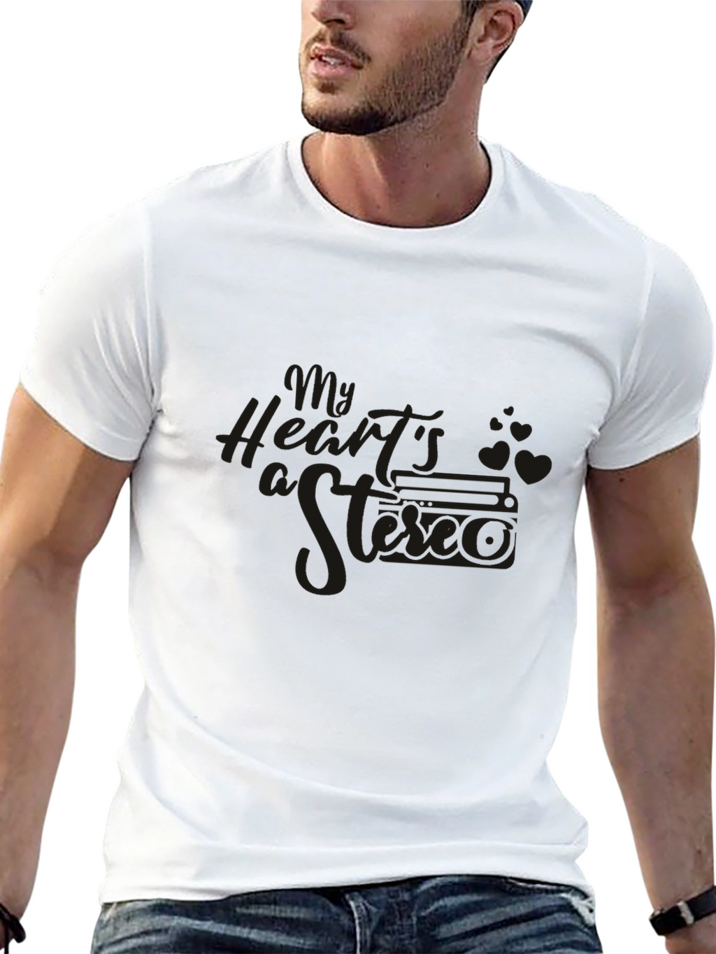 Black Graphic Tee - Retro Camera Design