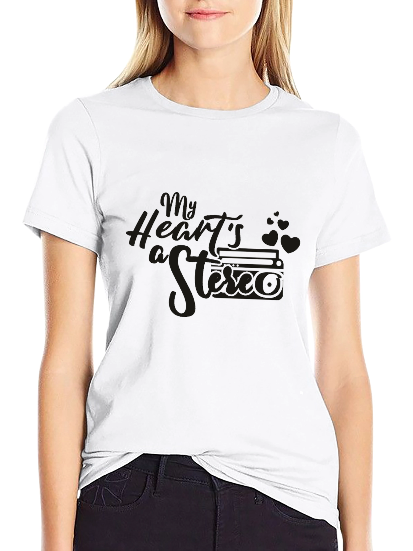 Black Graphic Tee - Retro Camera Design