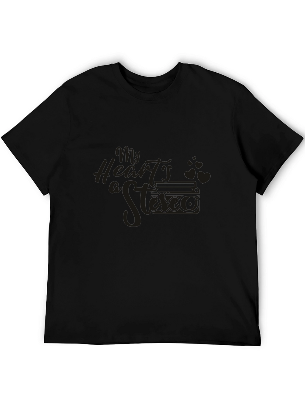 Black Graphic Tee - Retro Camera Design