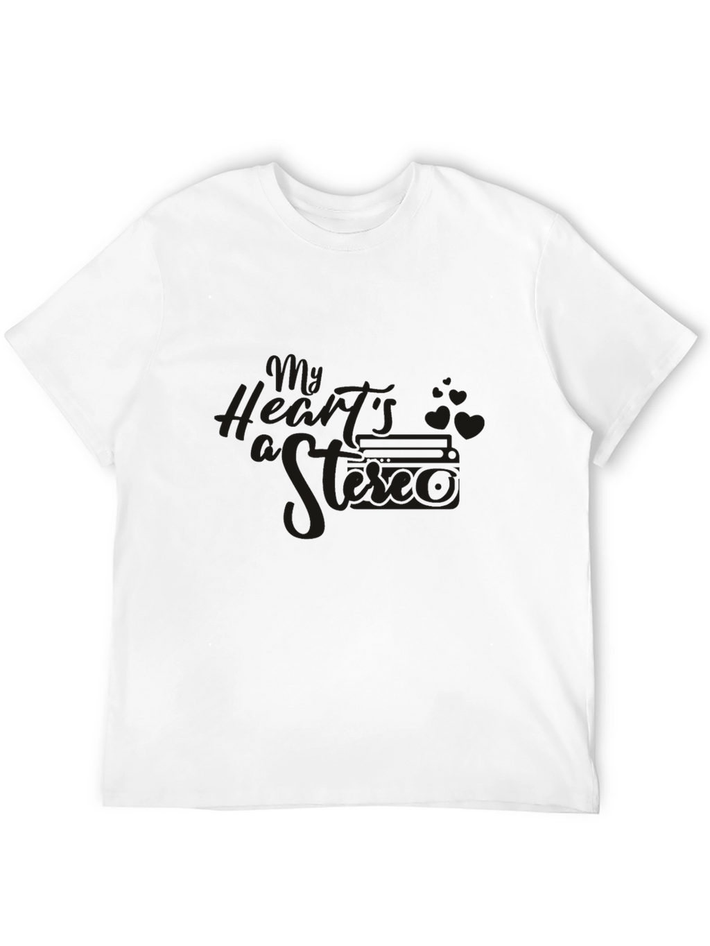 Black Graphic Tee - Retro Camera Design