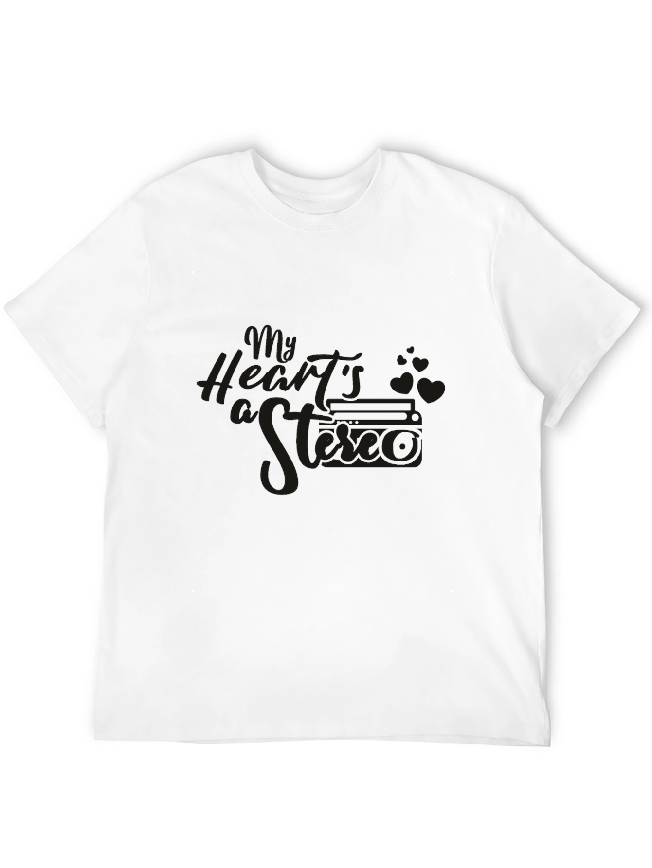 Black Graphic Tee - Retro Camera Design