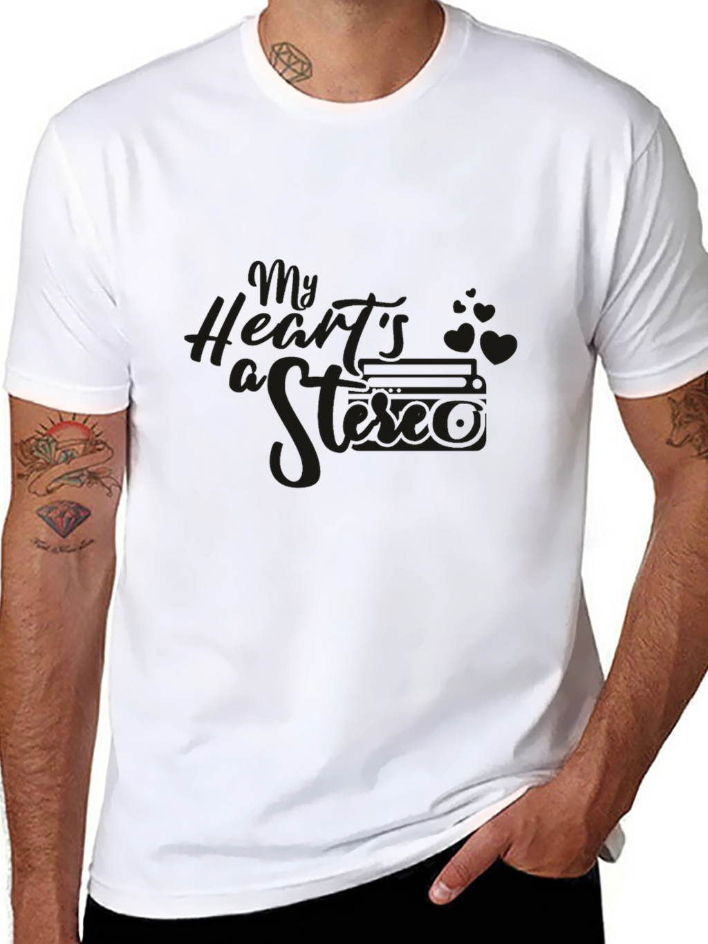 Black Graphic Tee - Retro Camera Design