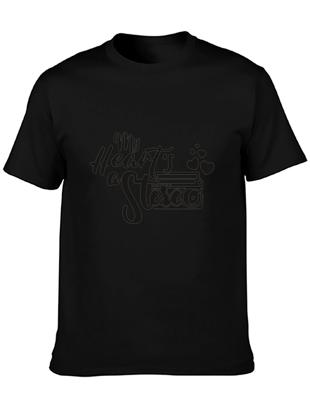 Black Graphic Tee - Retro Camera Design