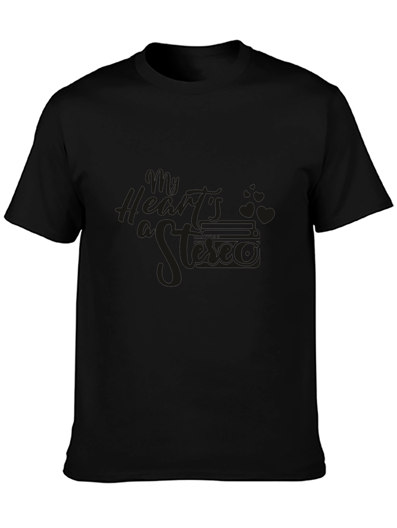 Black Graphic Tee - Retro Camera Design