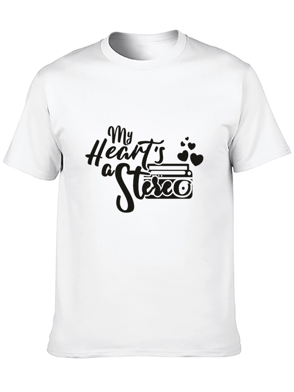 Black Graphic Tee - Retro Camera Design