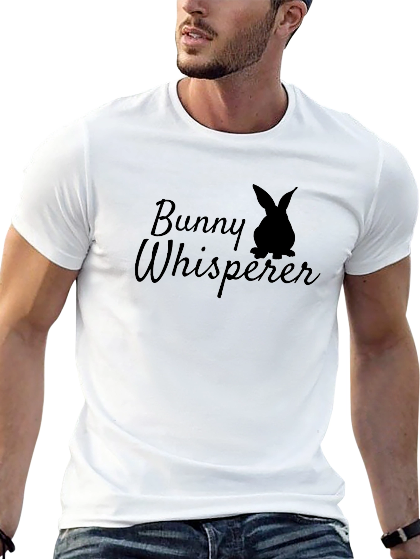 Bunny Whisperer Black T-Shirt - Novelty Graphic Tee