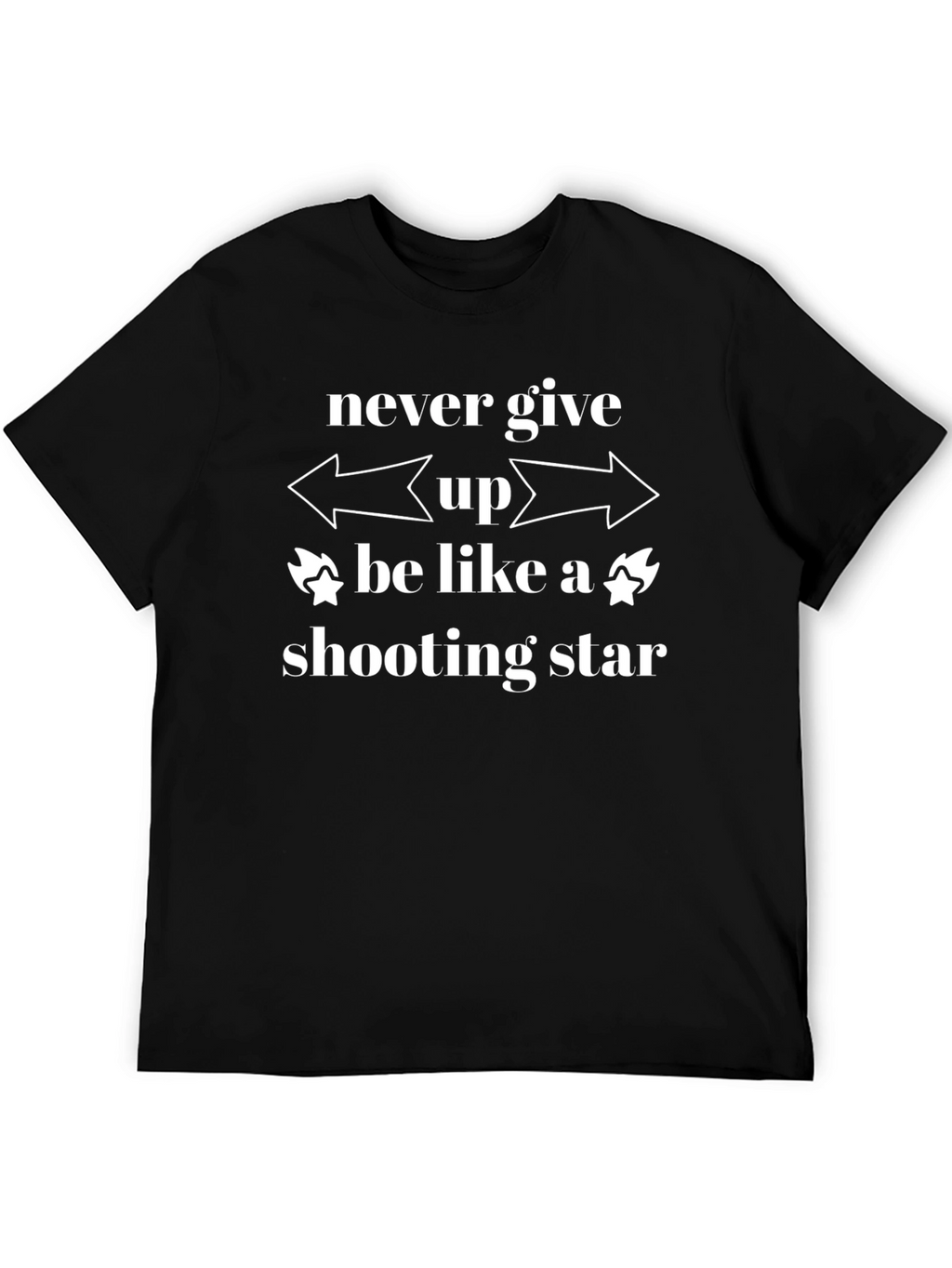 Never Give Up Shooting Star Graphic Tee