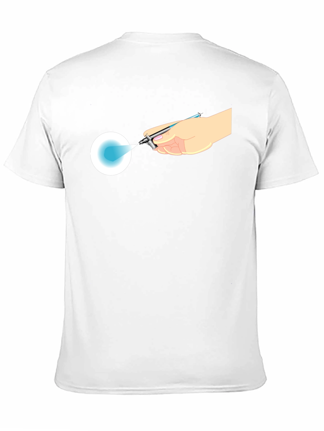 Airbrush Design Black T-Shirt - Artists Touch
