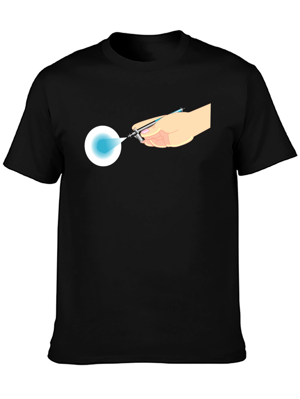 Airbrush Design Black T-Shirt - Artists Touch