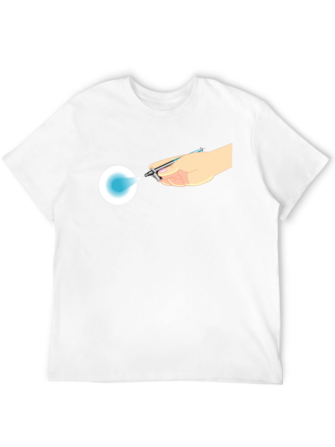 Airbrush Design Black T-Shirt - Artists Touch