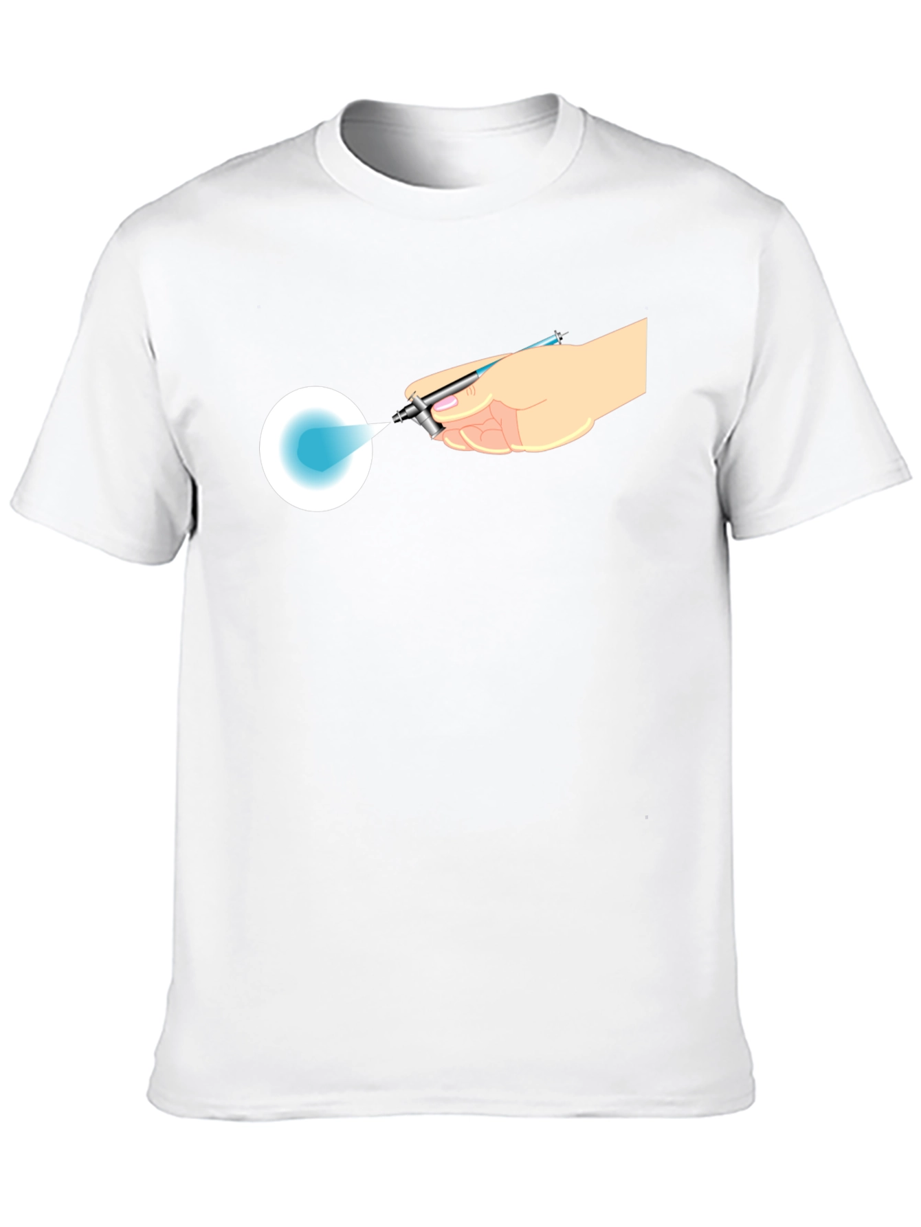 Airbrush Design Black T-Shirt - Artists Touch