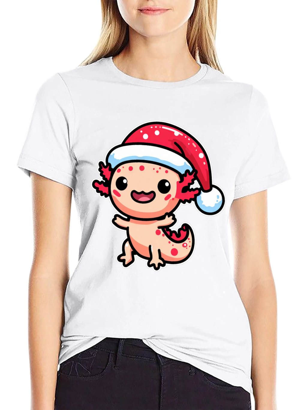 Festive Axolotl Christmas T-Shirt