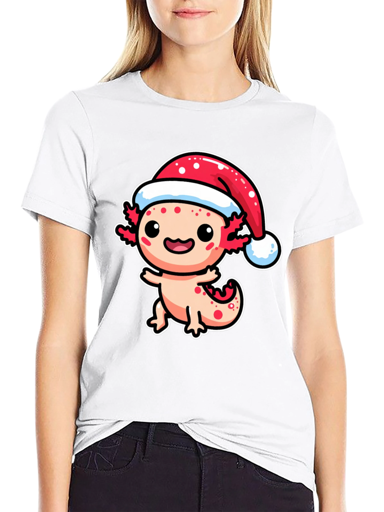 Festive Axolotl Christmas T-Shirt