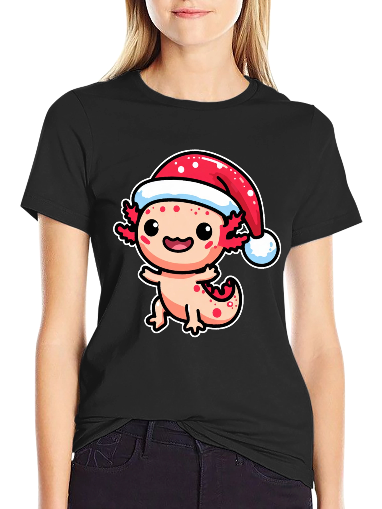 Festive Axolotl Christmas T-Shirt