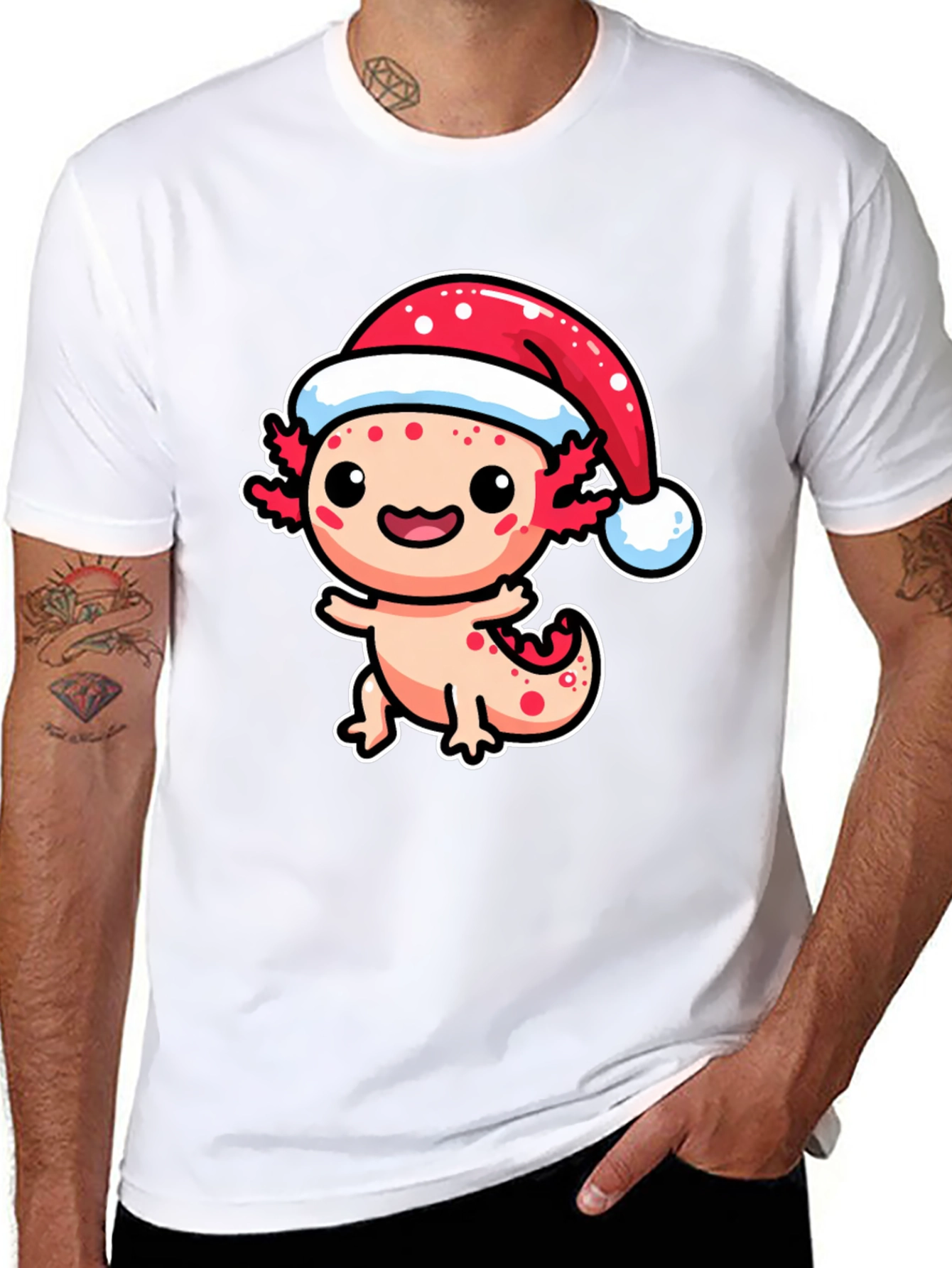 Festive Axolotl Christmas T-Shirt
