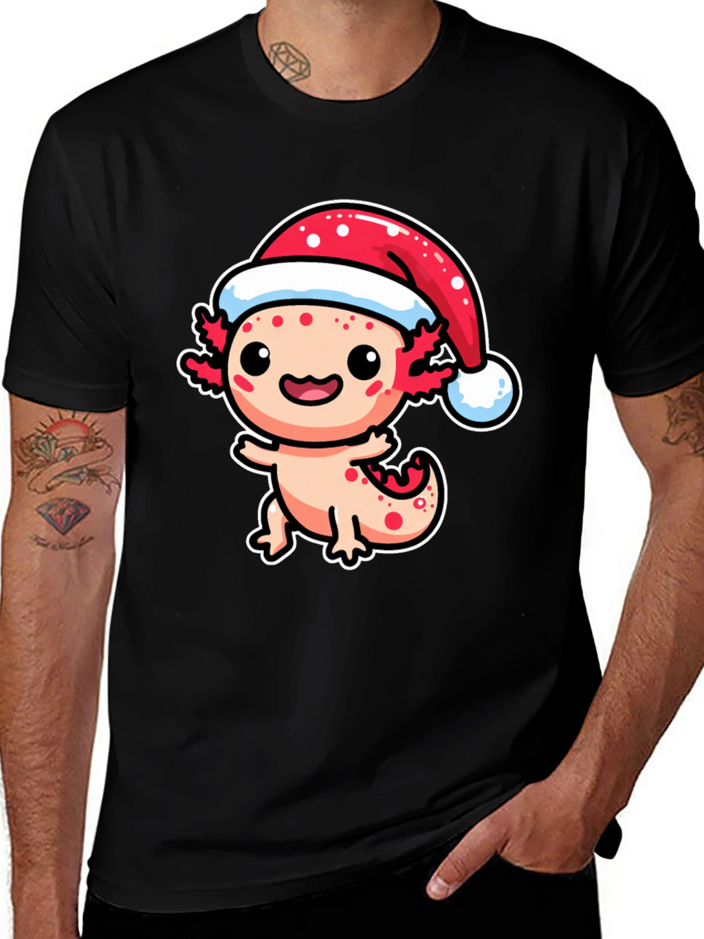 Festive Axolotl Christmas T-Shirt