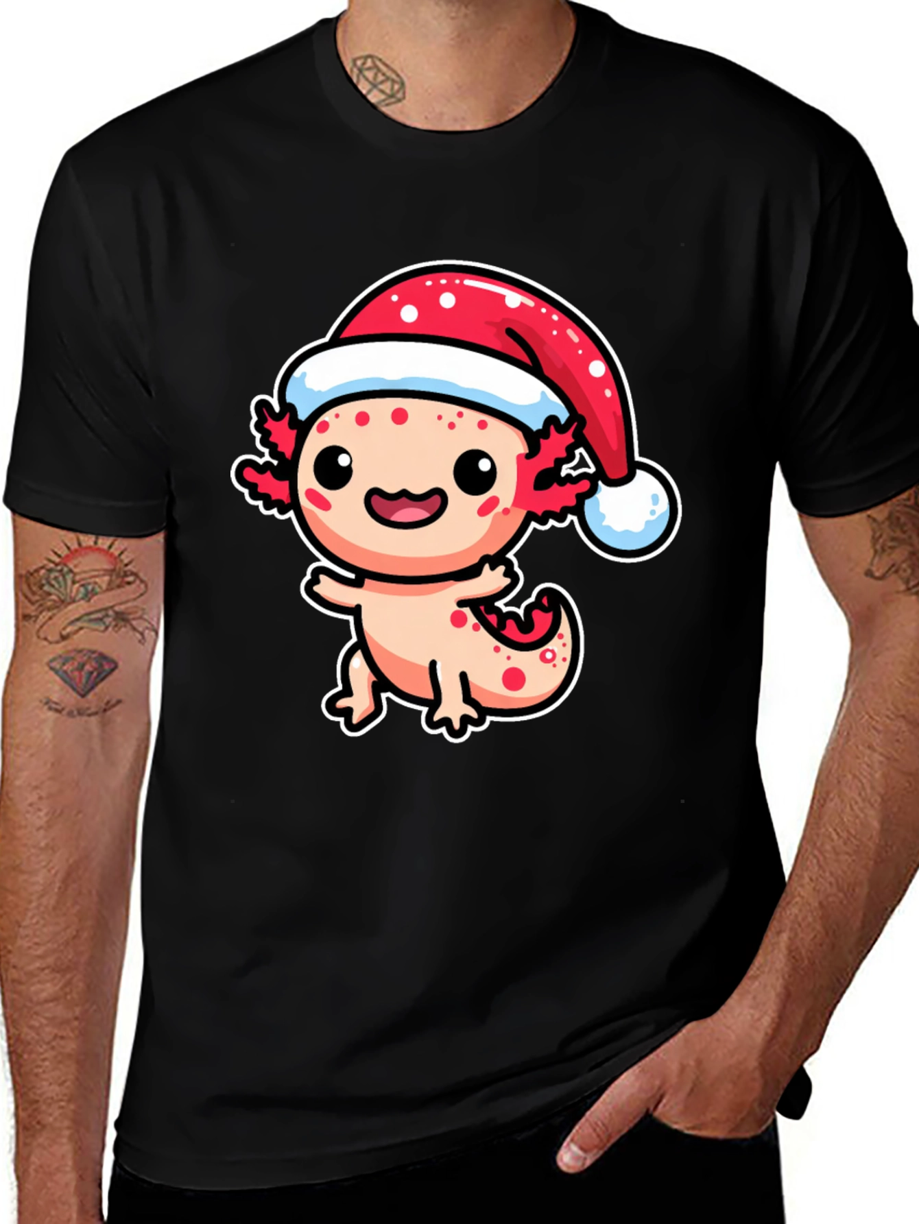 Festive Axolotl Christmas T-Shirt
