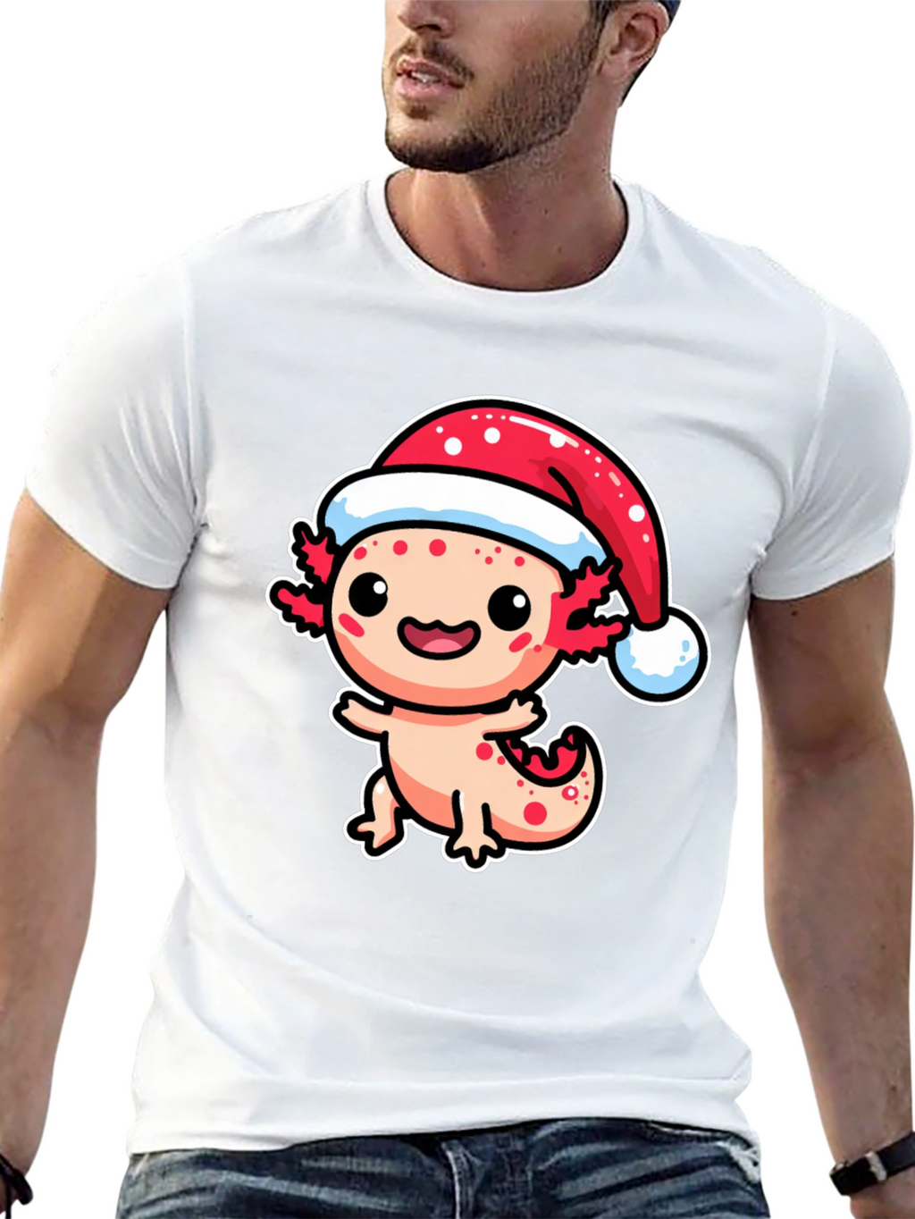 Festive Axolotl Christmas T-Shirt