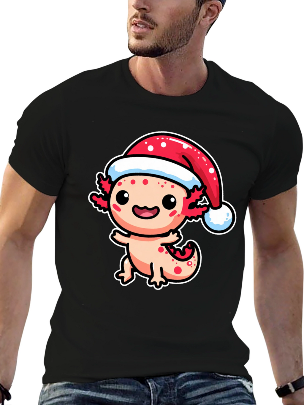 Festive Axolotl Christmas T-Shirt