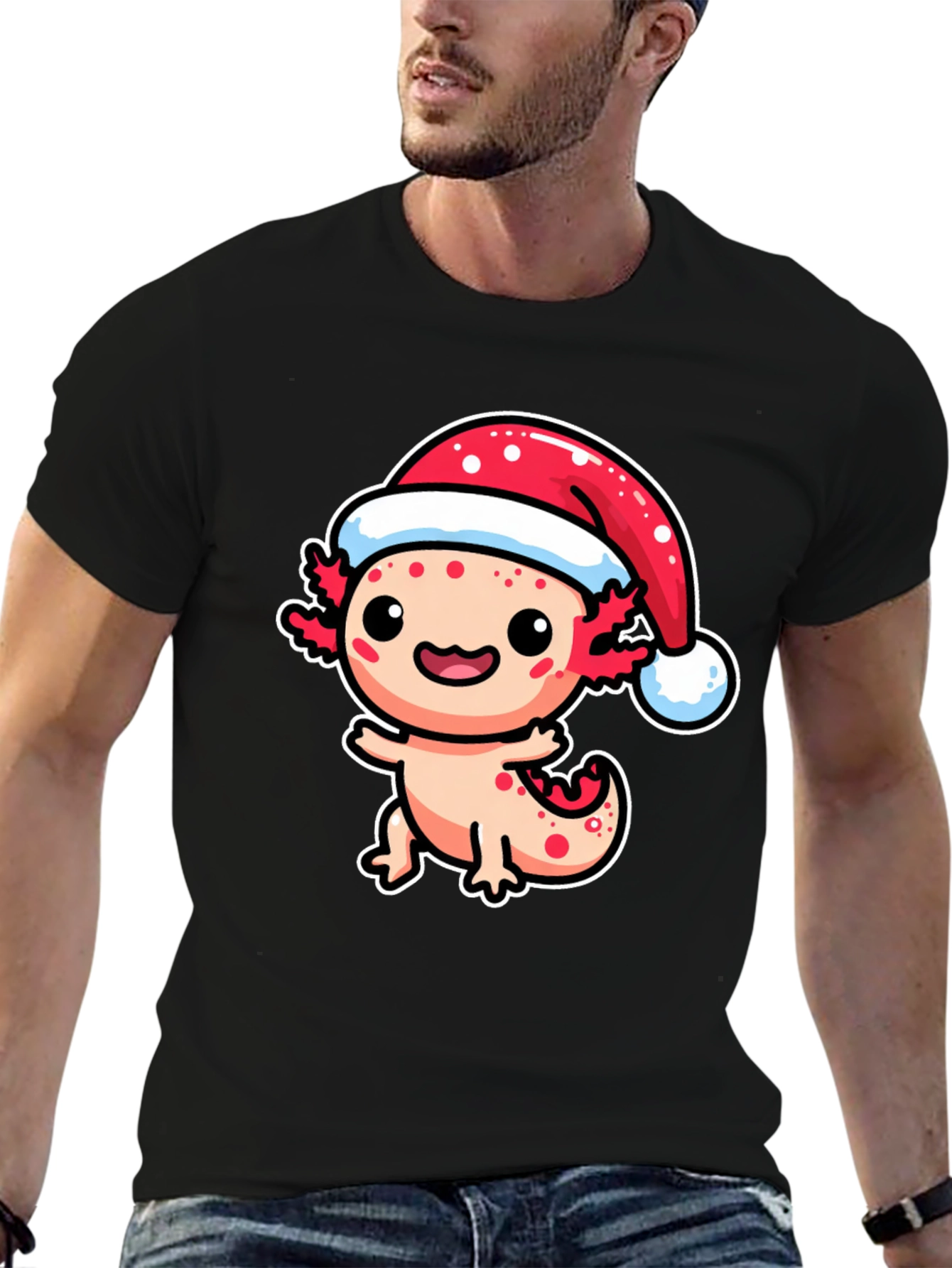 Festive Axolotl Christmas T-Shirt