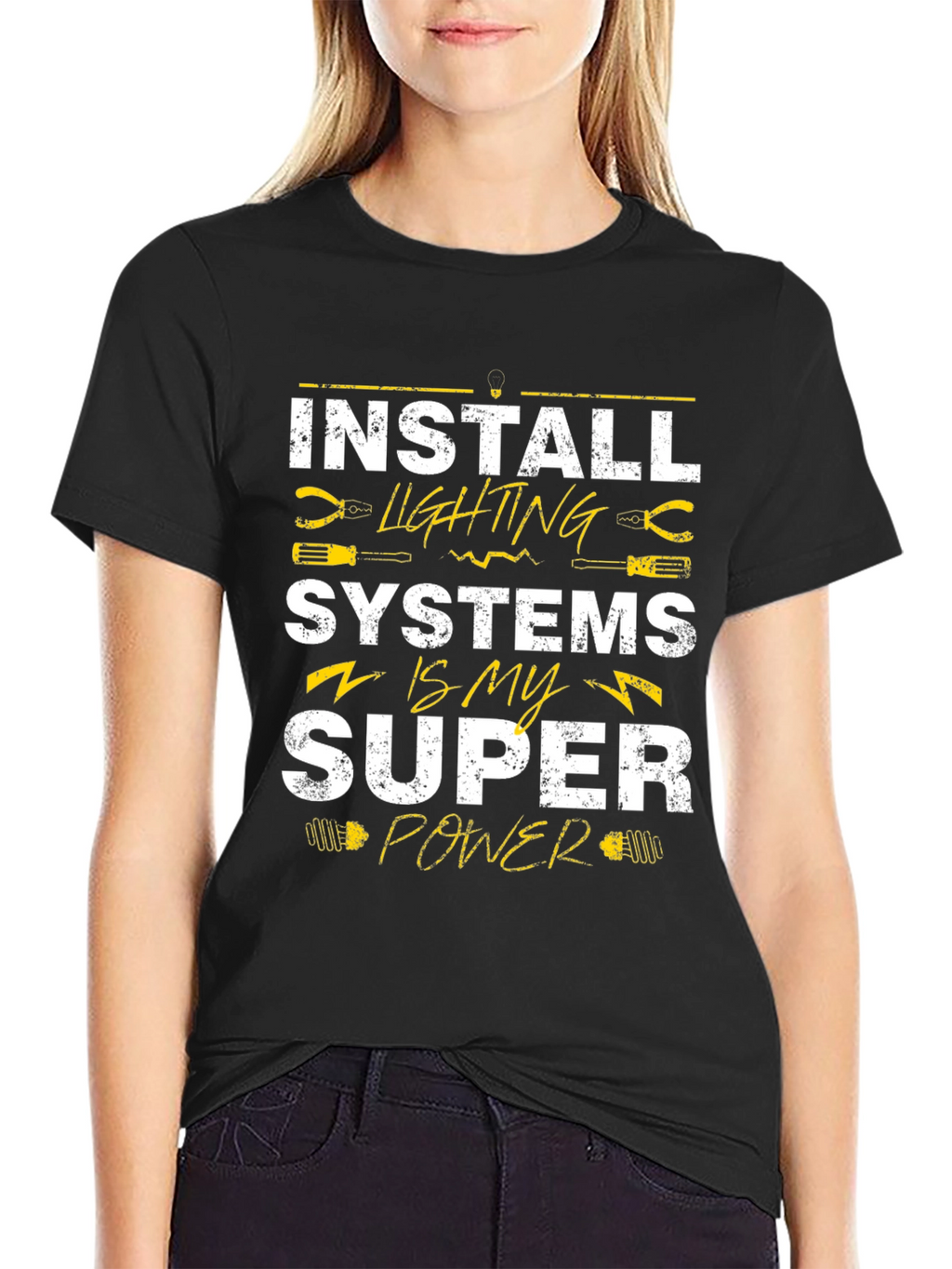 Install Lighting Systems Super Power T-Shirt