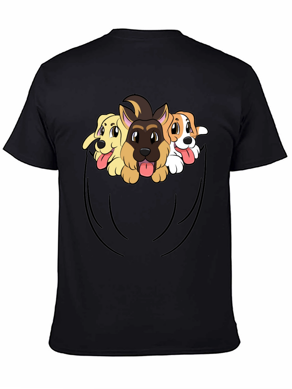 Dog Pocket T-Shirt - Cute Puppy Tee