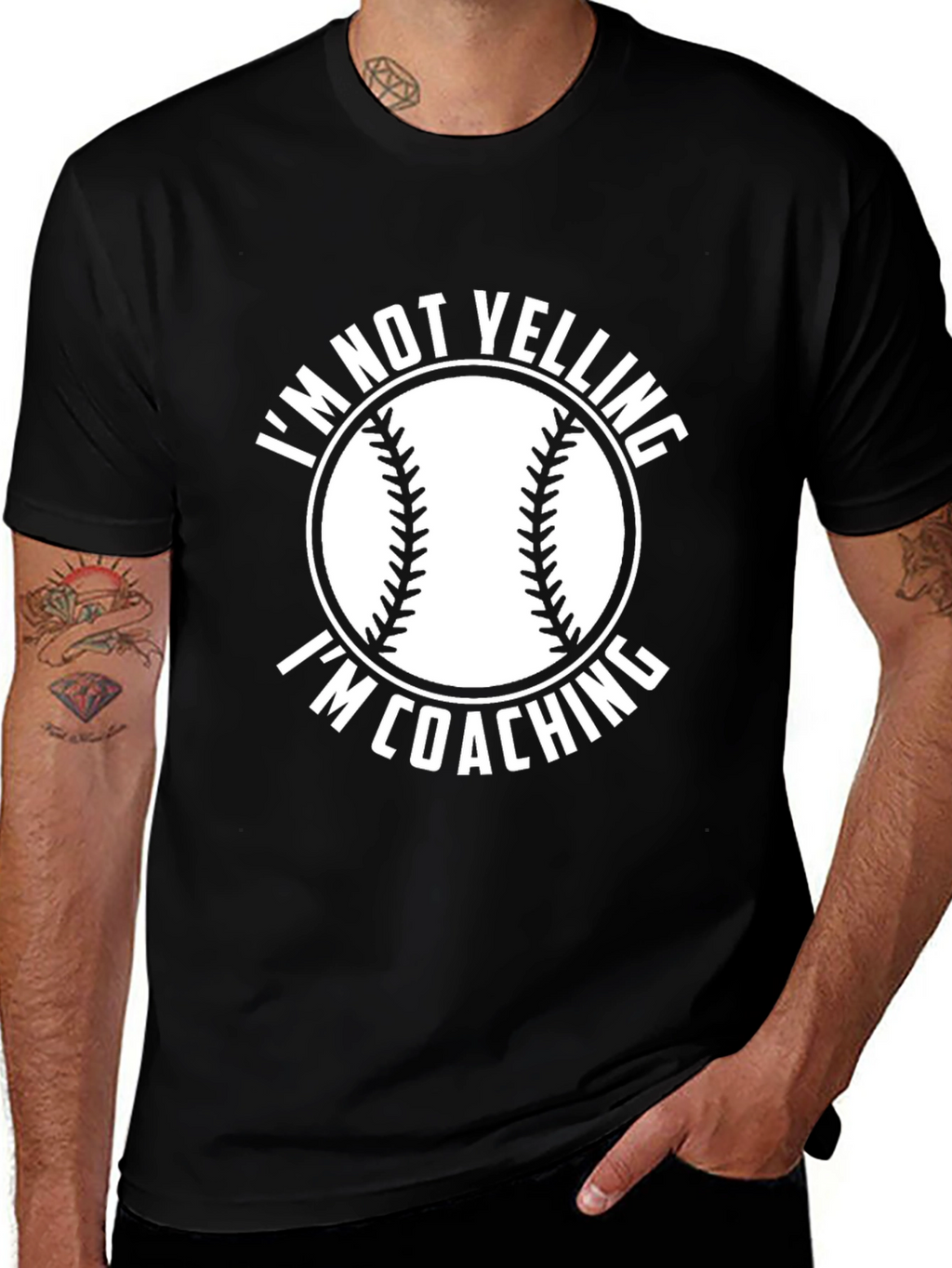 Im Not Yelling Im Coaching Baseball T-Shirt