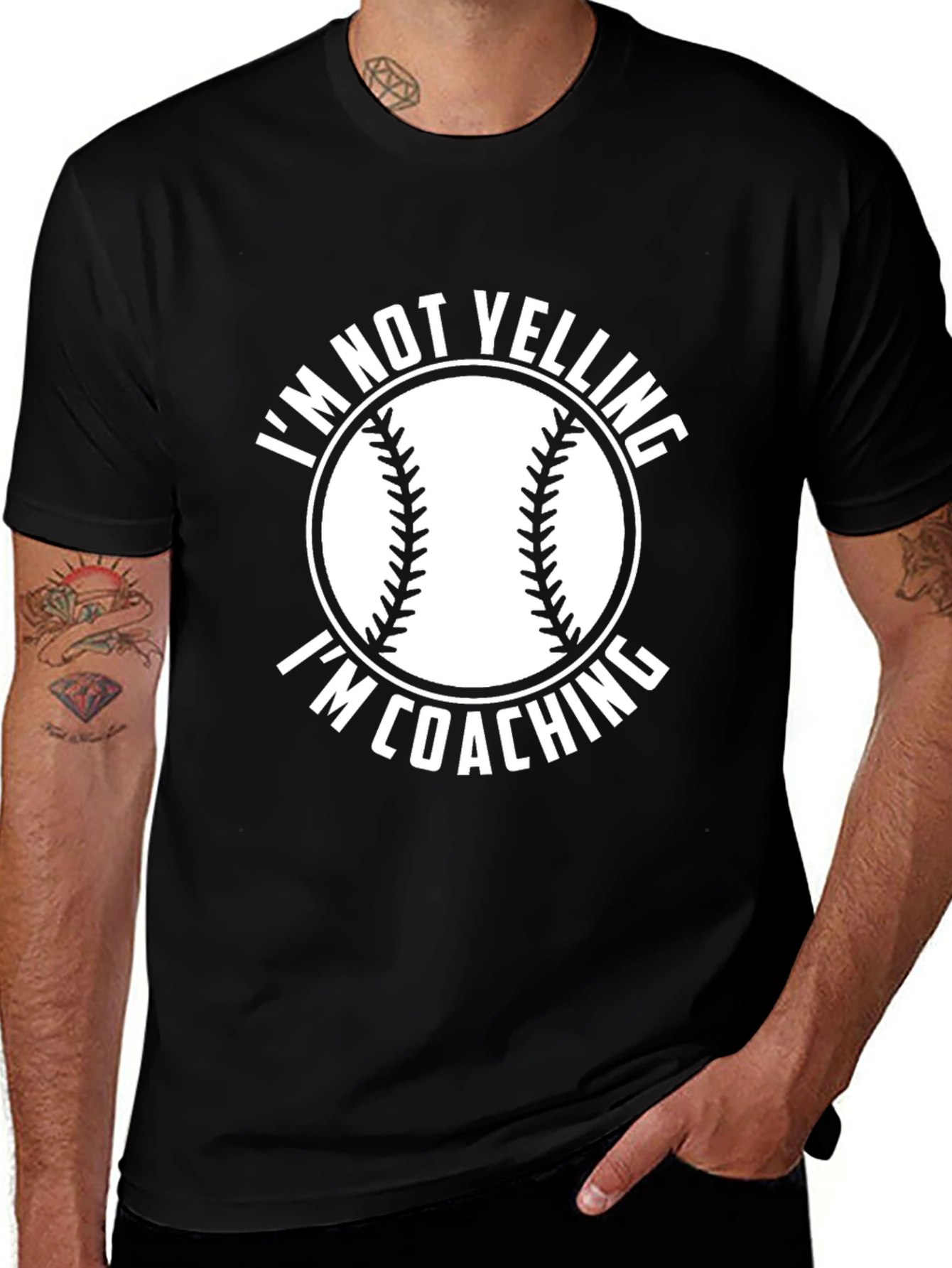 Im Not Yelling Im Coaching Baseball T-Shirt