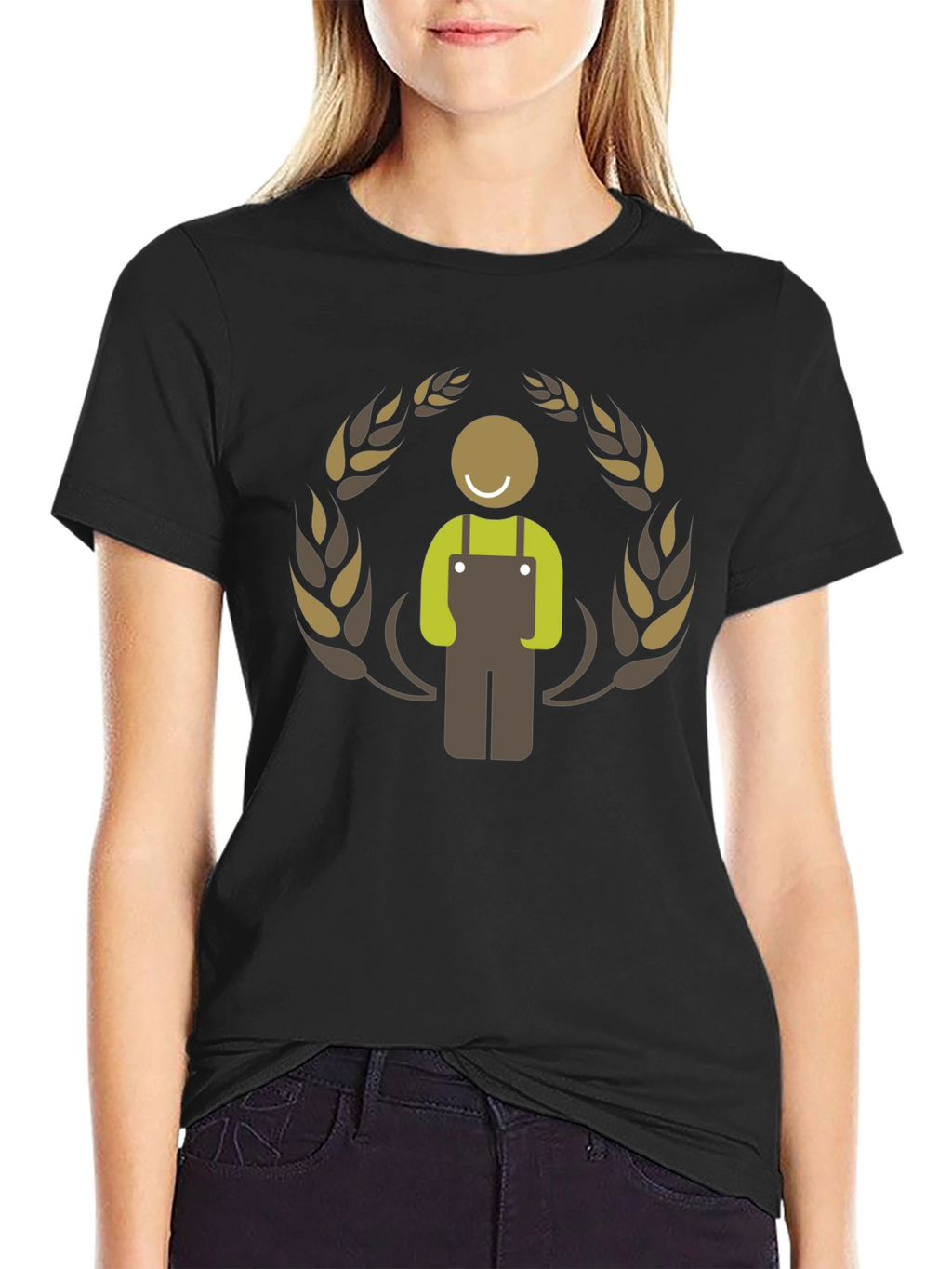 Farmer Graphic Black T-Shirt