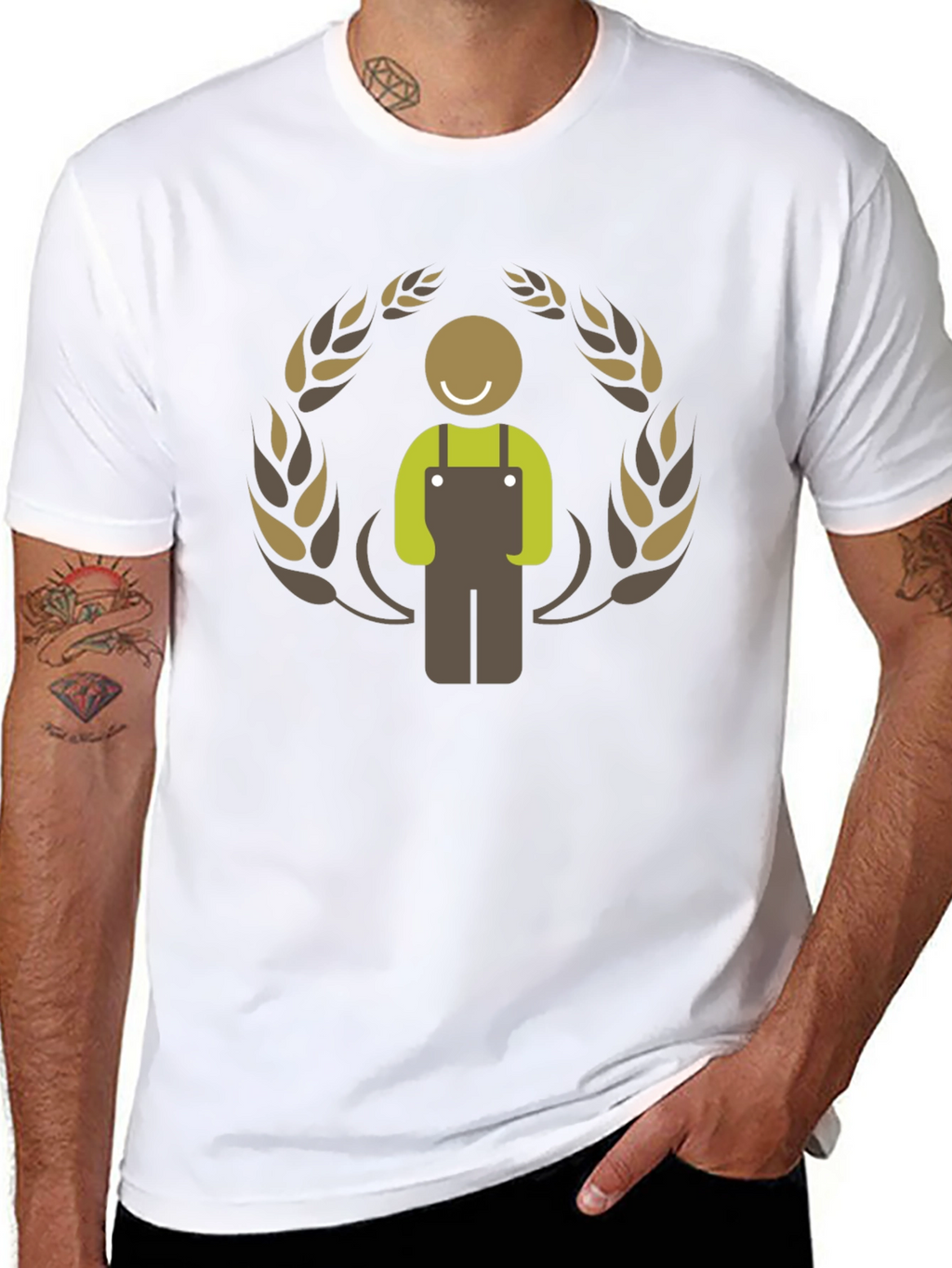 Farmer Graphic Black T-Shirt