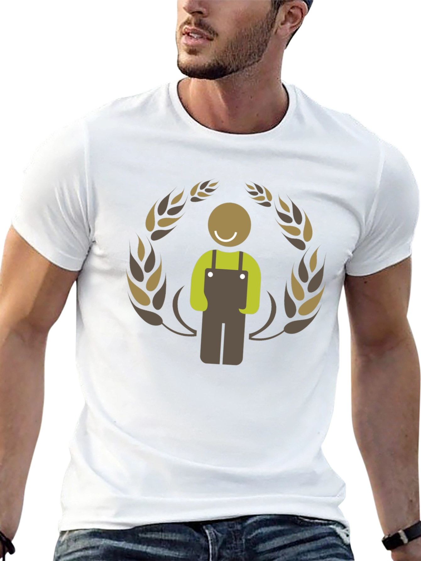 Farmer Graphic Black T-Shirt
