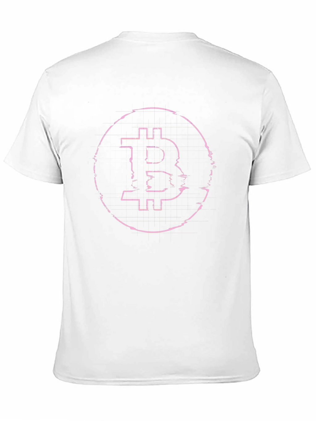 Bitcoin Distorted Glitch Graphic T-Shirt