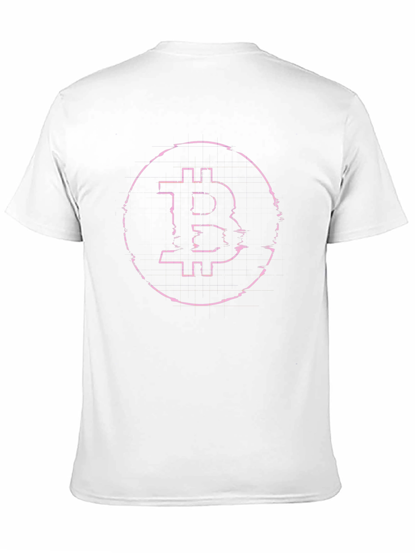 Bitcoin Distorted Glitch Graphic T-Shirt