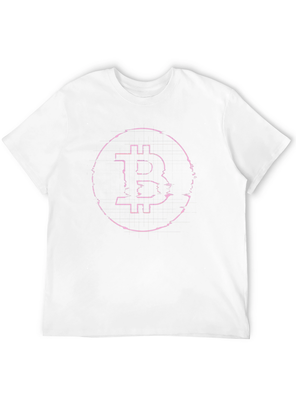Bitcoin Distorted Glitch Graphic T-Shirt