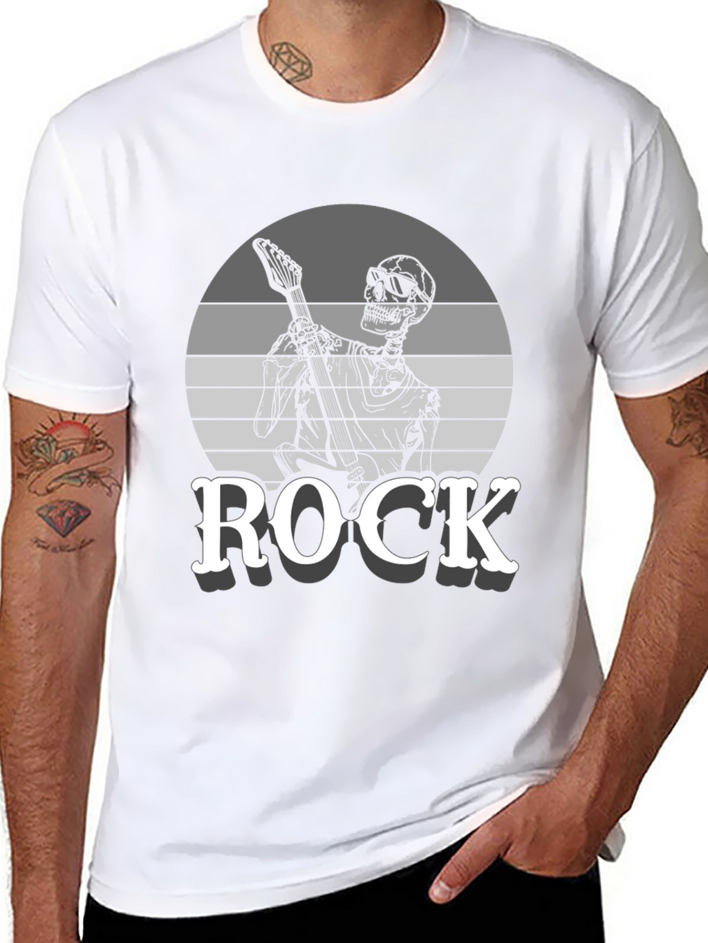 Rock Skeleton Graphic Tee