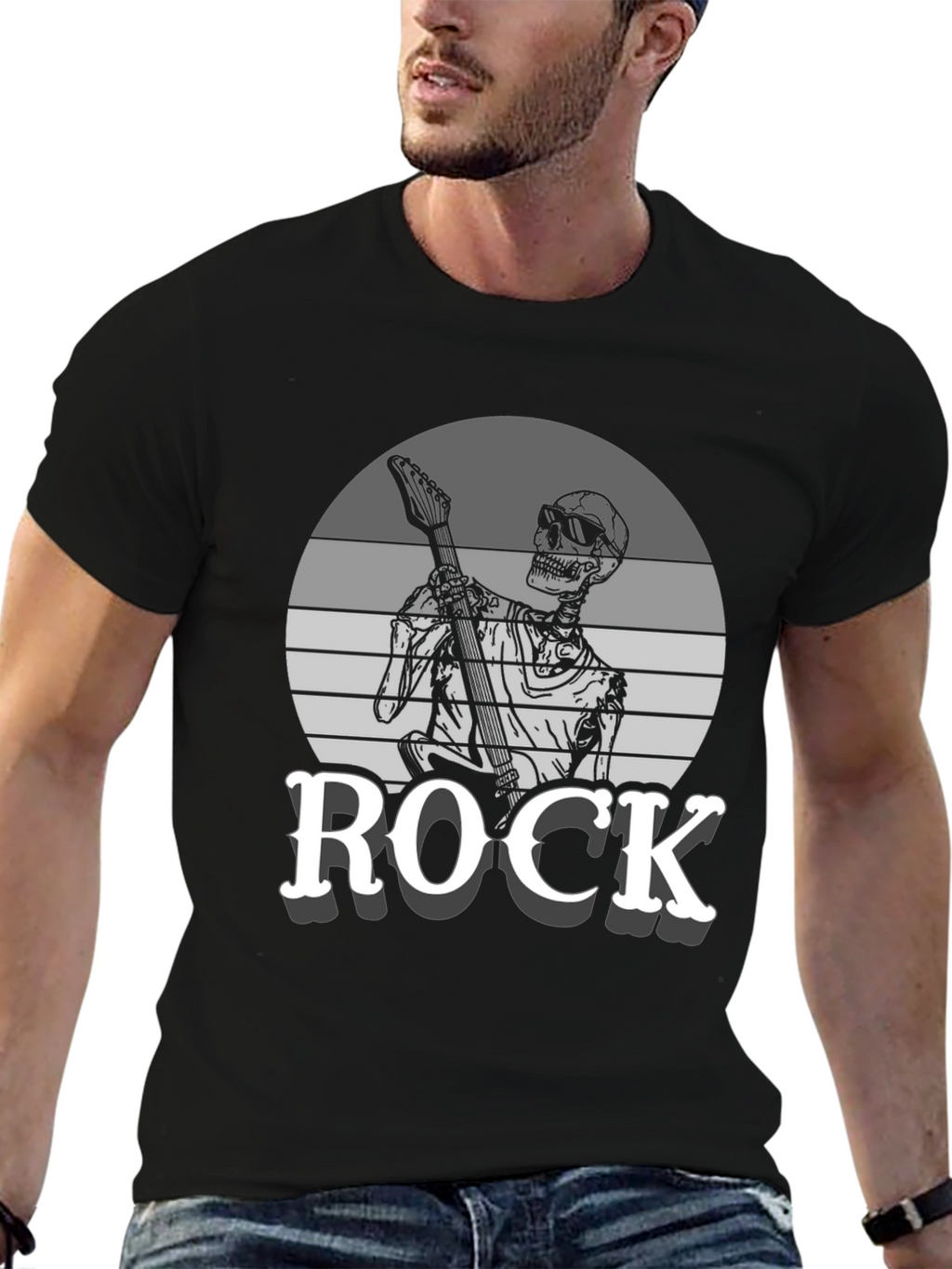 Rock Skeleton Graphic Tee