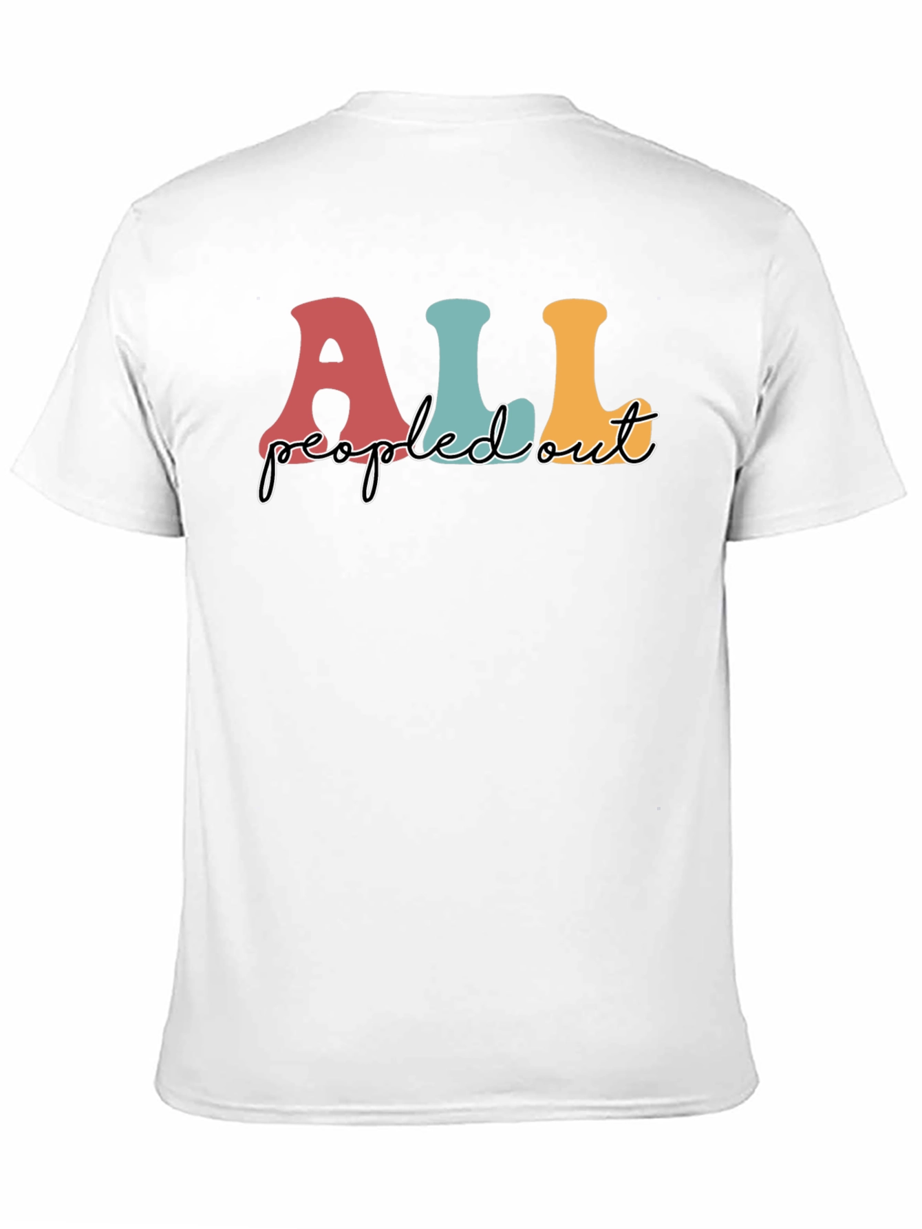 All Peopled Out T-Shirt Black Graphic Tee
