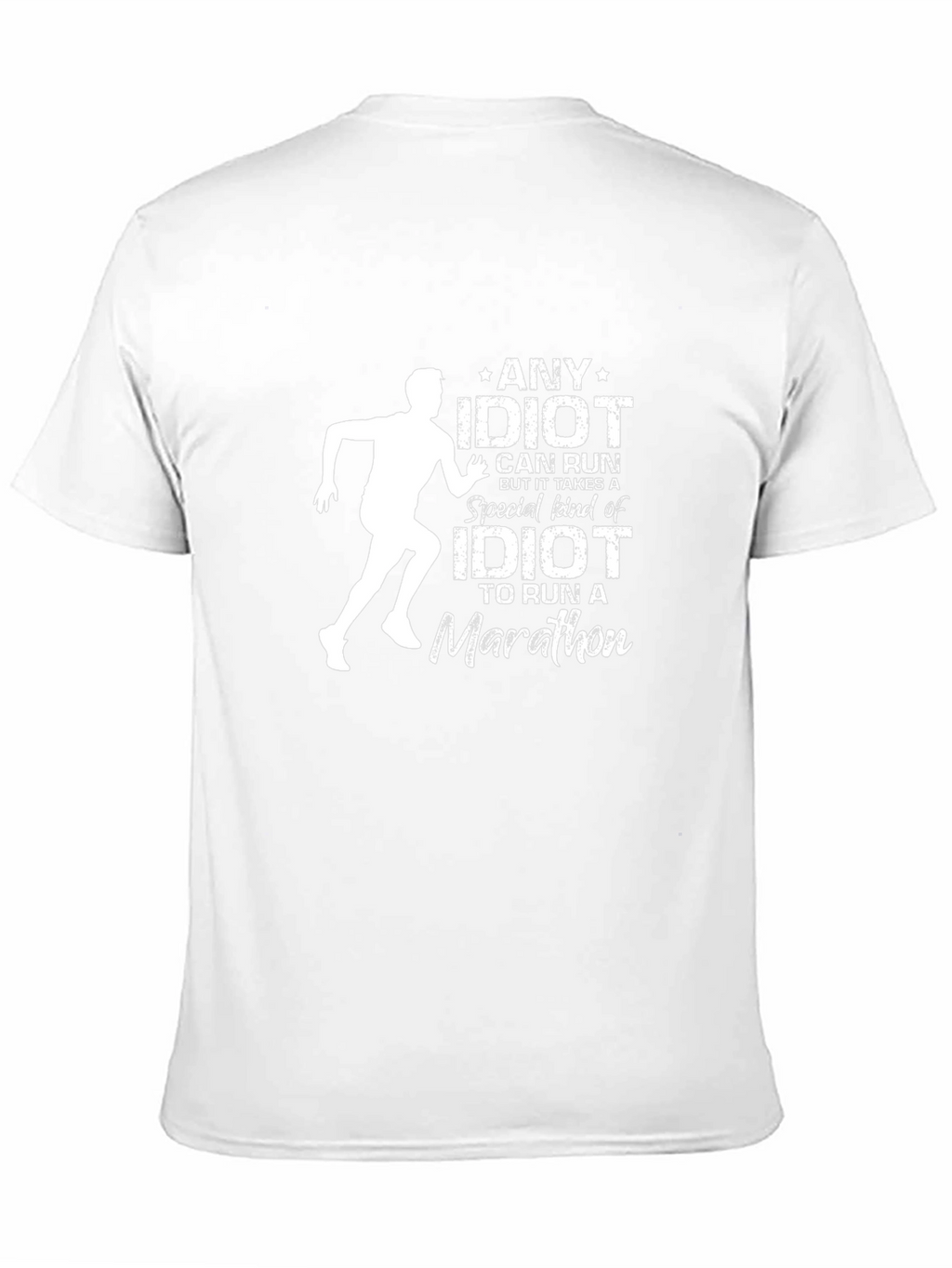 Marathon Idiot Graphic Tee Funny Running Shirt