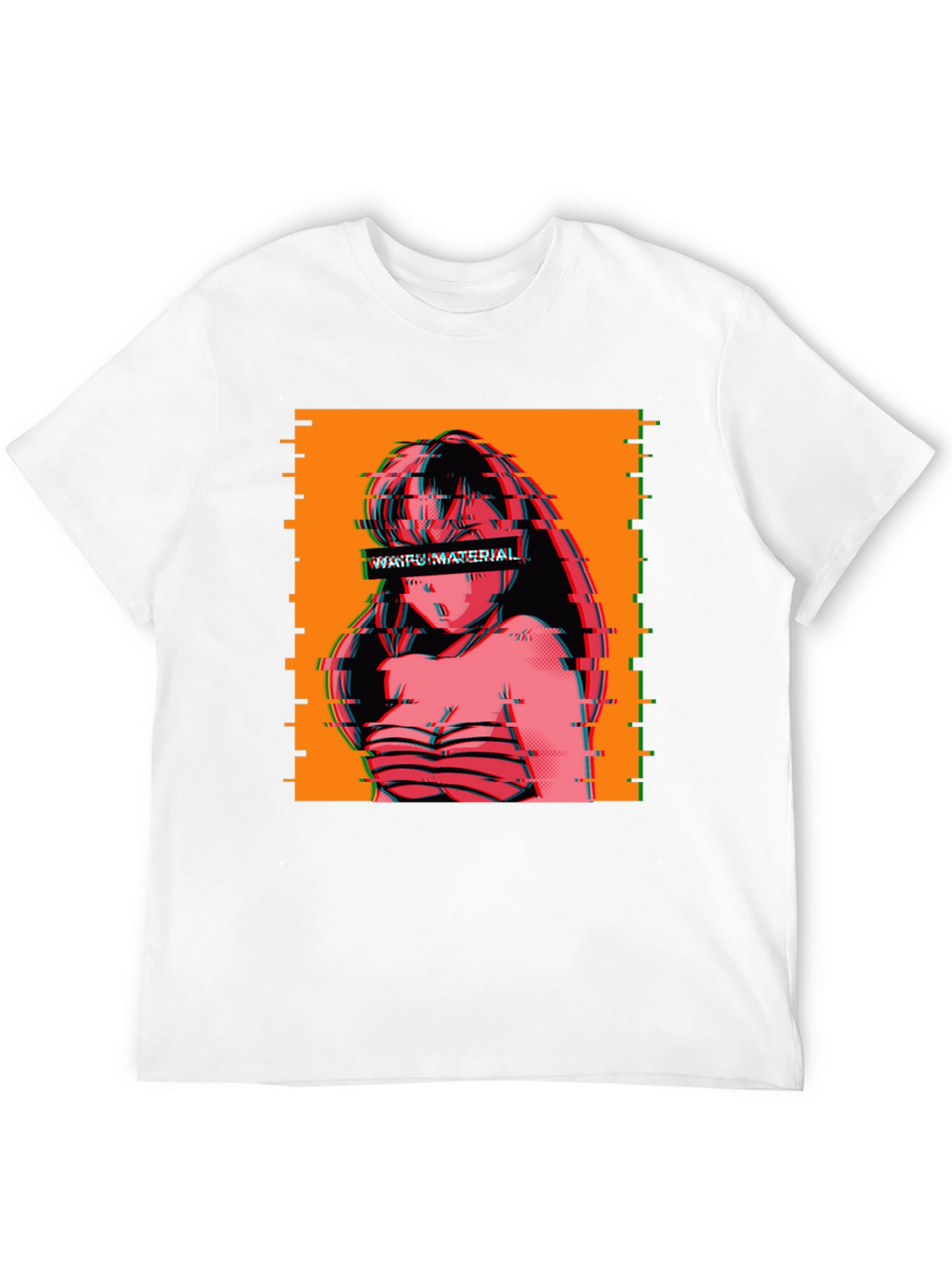 Waifu Material Anime Glitch T-Shirt