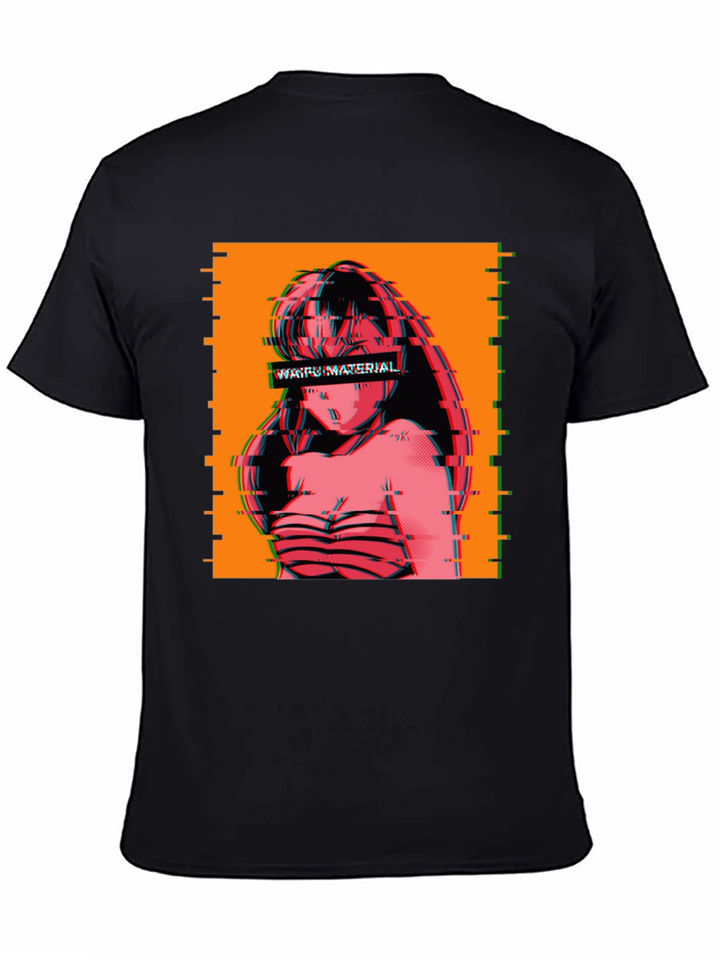 Waifu Material Anime Glitch T-Shirt