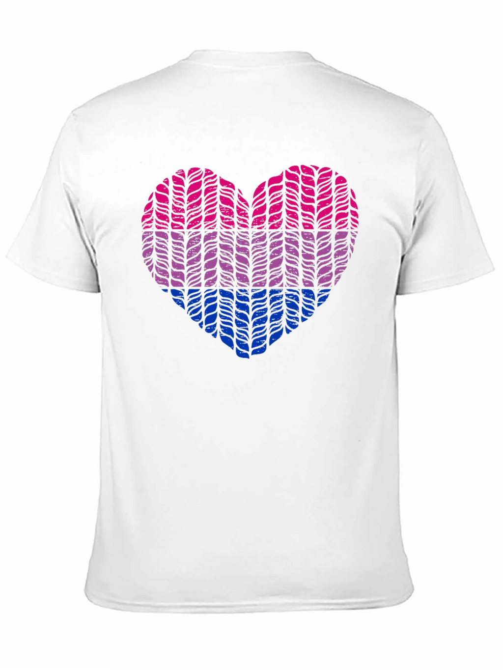 Bisexual Pride Heart Knit Graphic Tee