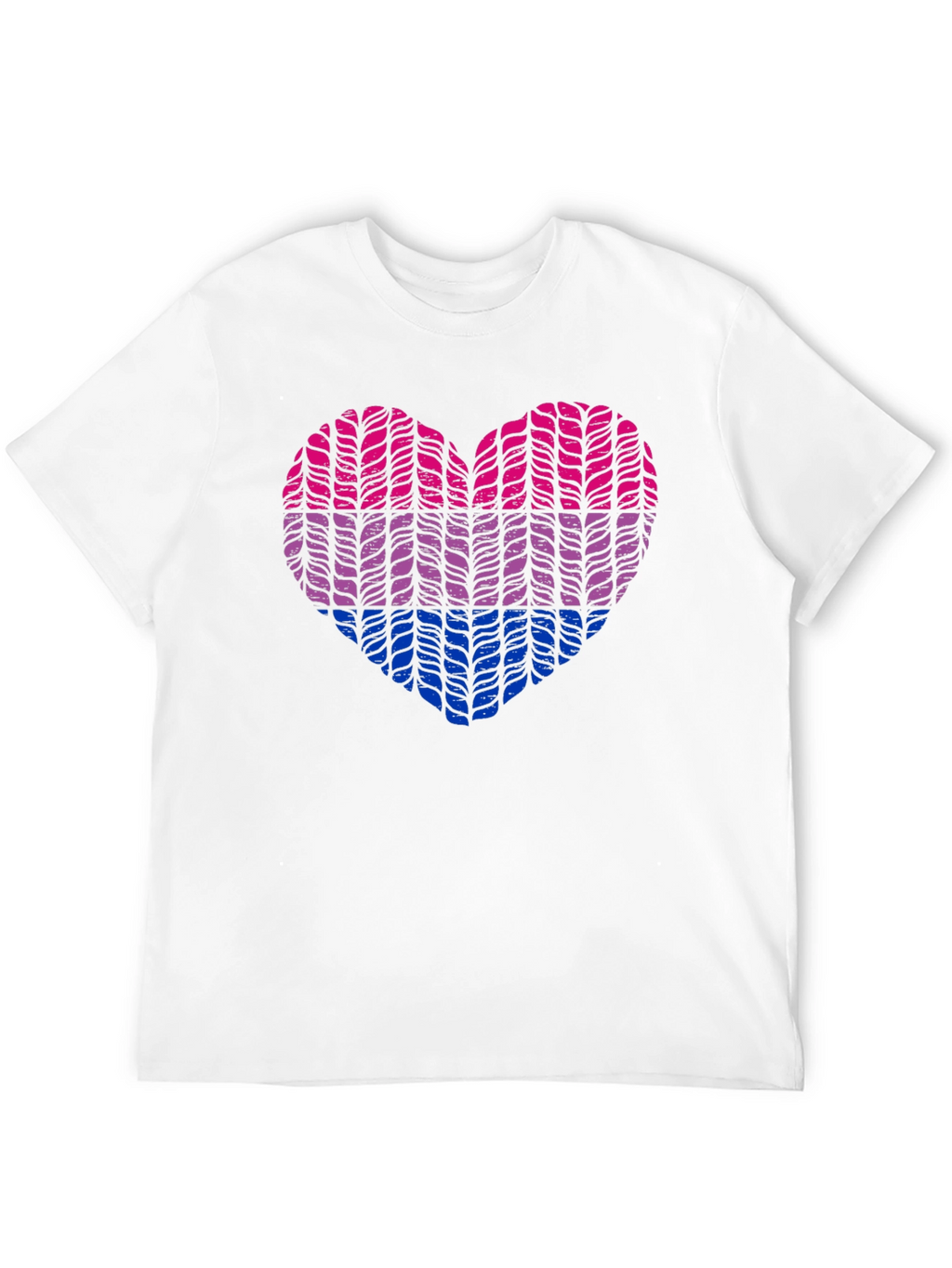 Bisexual Pride Heart Knit Graphic Tee