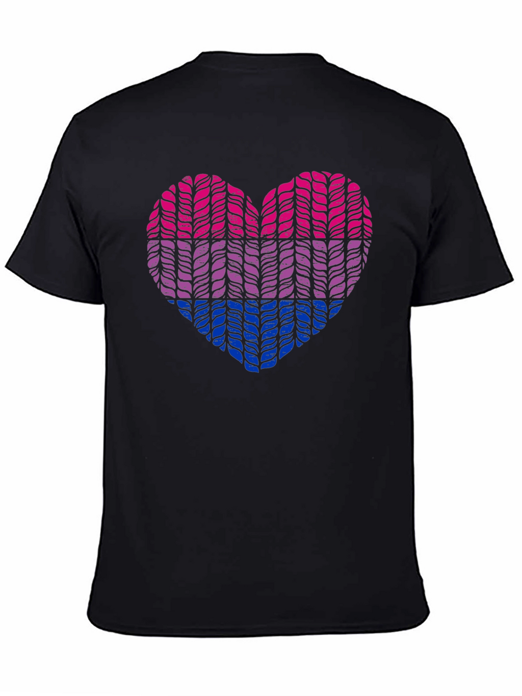 Bisexual Pride Heart Knit Graphic Tee