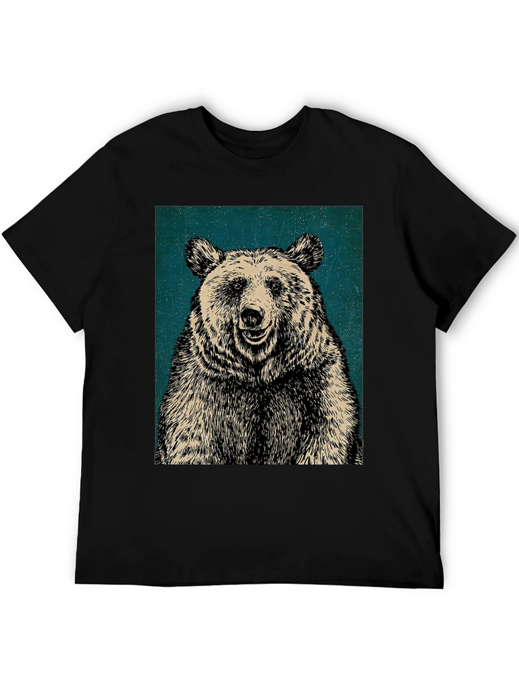 Mens Black Bear Graphic T-Shirt