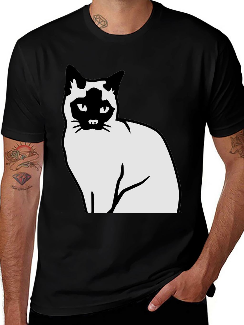 Siamese Cat Graphic T-Shirt