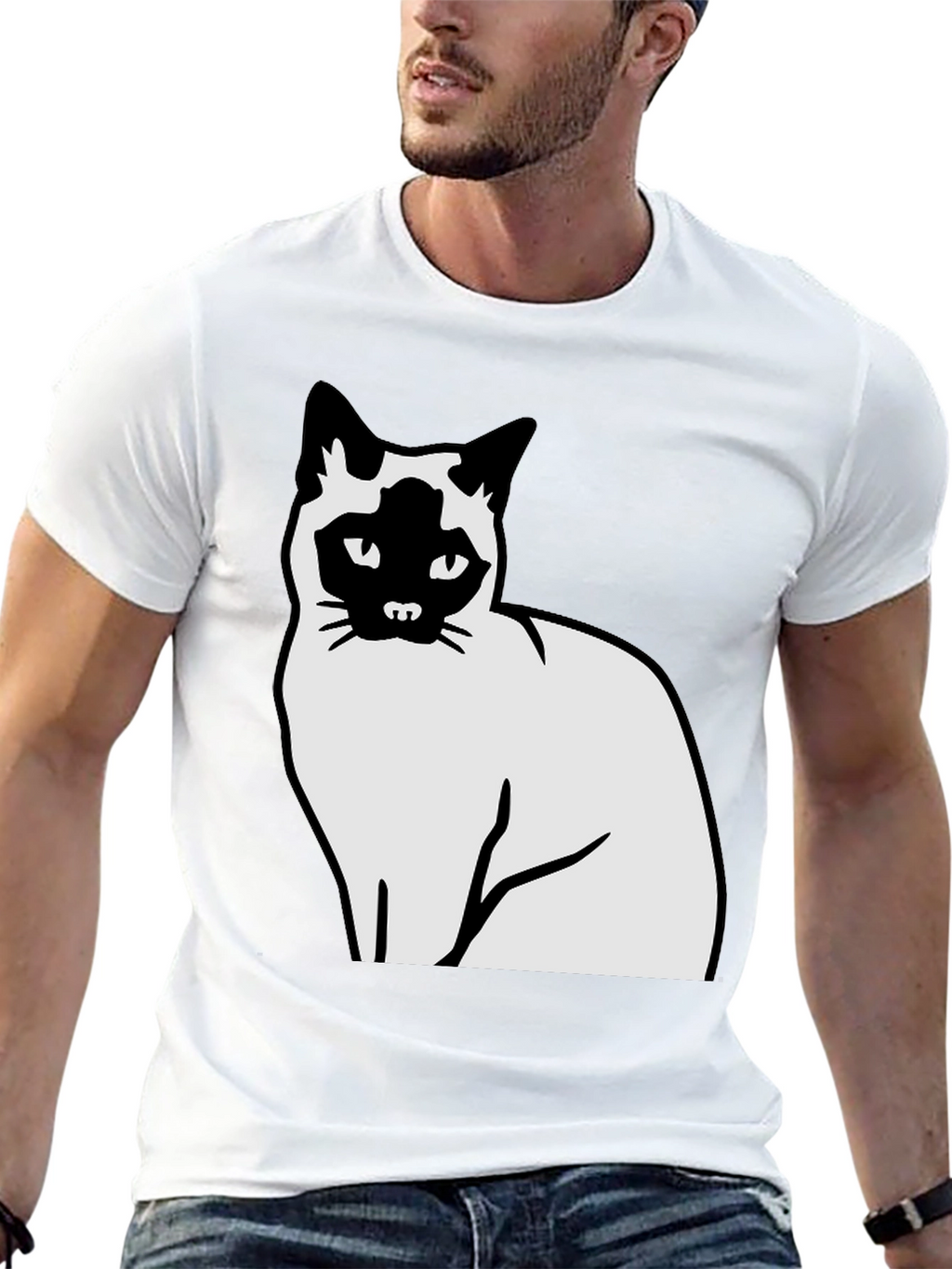 Siamese Cat Graphic T-Shirt